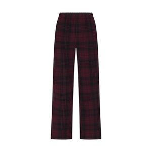 SKIMS Fleece Unisex Sleep Pants - Wine Plaid?